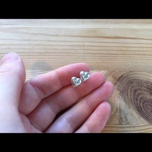 Sterling silver heart earrings